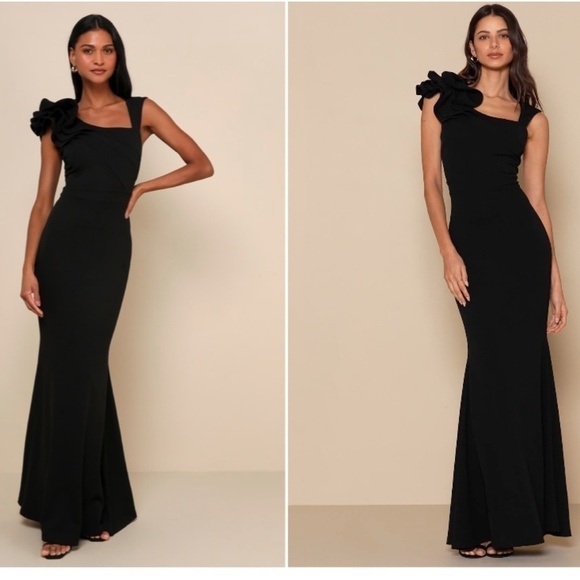 LULU's Prom Wedding Special Event Classic Minimalistic Chic Modern Maxi Dress - Picture 1 of 3